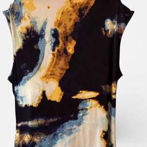 DKNY Abstract Print Sleeveless Tunic